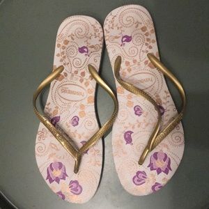 Gold slim havaianas